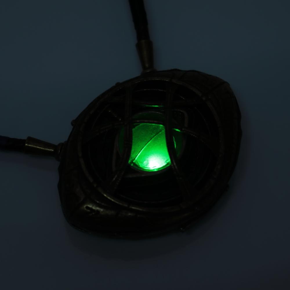 Doctor Strange LED Light Necklace Steve Eye of Agamotto Necklace Eyes Can Open Cosplay Props New - bfjcosplayer