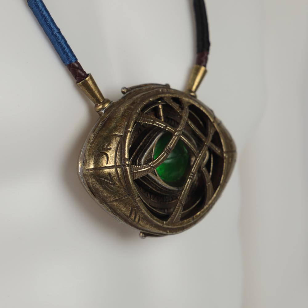 Doctor Strange LED Light Necklace Steve Eye of Agamotto Necklace Eyes Can Open Cosplay Props New - bfjcosplayer