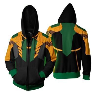 BFJmz Marvel Loki 3D Printing Coat Zipper Coat Leisure Sports Sweater  Autumn And Winter - bfjcosplayer