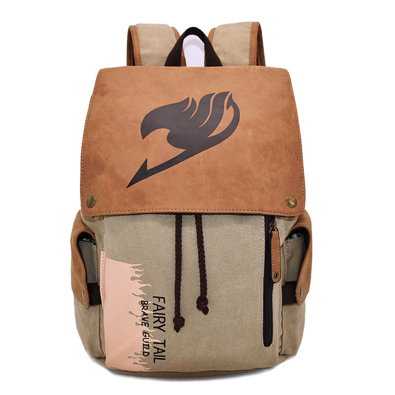 FAIRY TAIL Cosplay Canvas Backpack Halloween School Bags