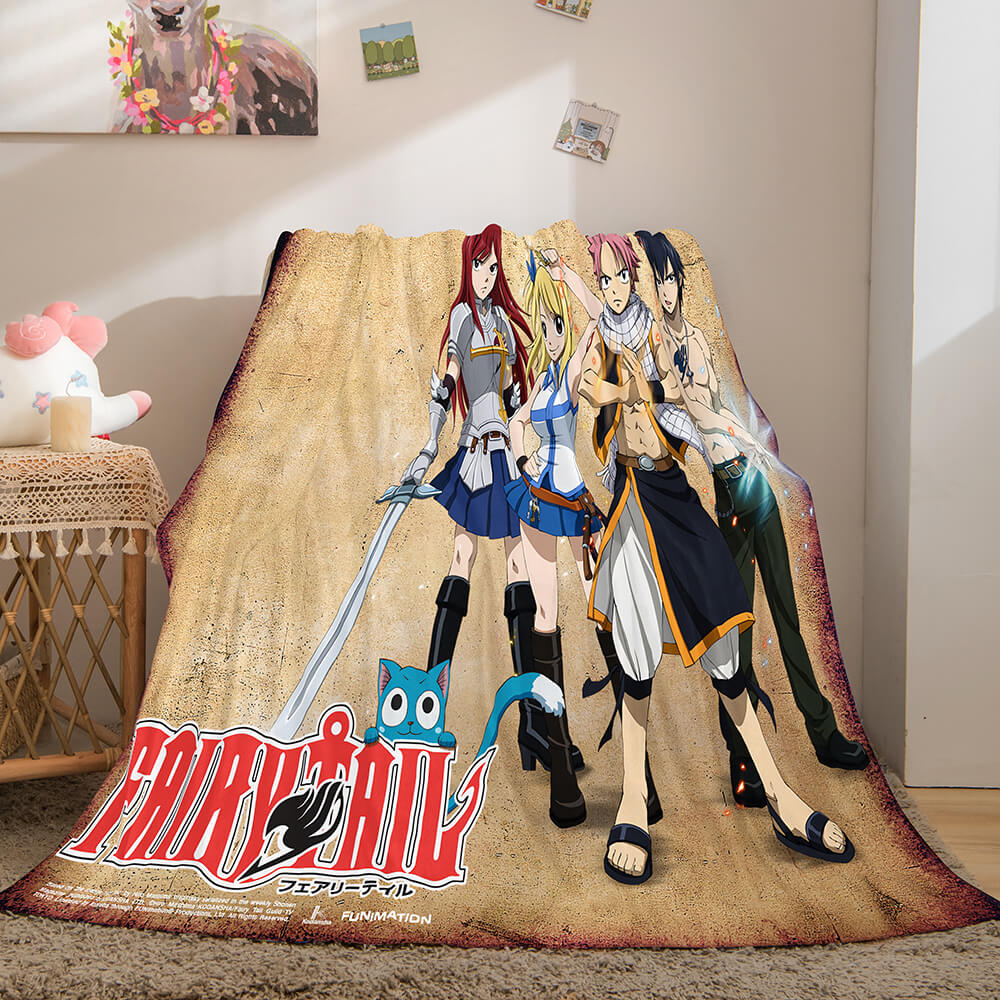 Fairy Tail Cosplay Flannel Blanket Room Decoration Throw