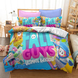 Fall Guys Ultimate Knockout Cosplay Bedding Set Duvet Cover Halloween Bed Sheets