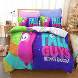 Fall Guys Ultimate Knockout Cosplay Bedding Set Duvet Cover Halloween Bed Sheets