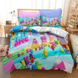 Fall Guys Ultimate Knockout Cosplay Bedding Set Duvet Cover Halloween Bed Sheets