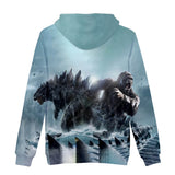 Fanrek Godzilla vs Kong Cosplay Hoodie Halloween Costume