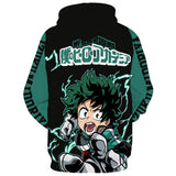 Fanrek My Hero Academia Midoriya Izuku Cosplay Hoodie Halloween Costume