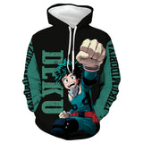 Fanrek My Hero Academia Midoriya Izuku Cosplay Hoodie Halloween Costume