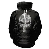 Fanrek Punisher Cosplay Hoodie Halloween Costume