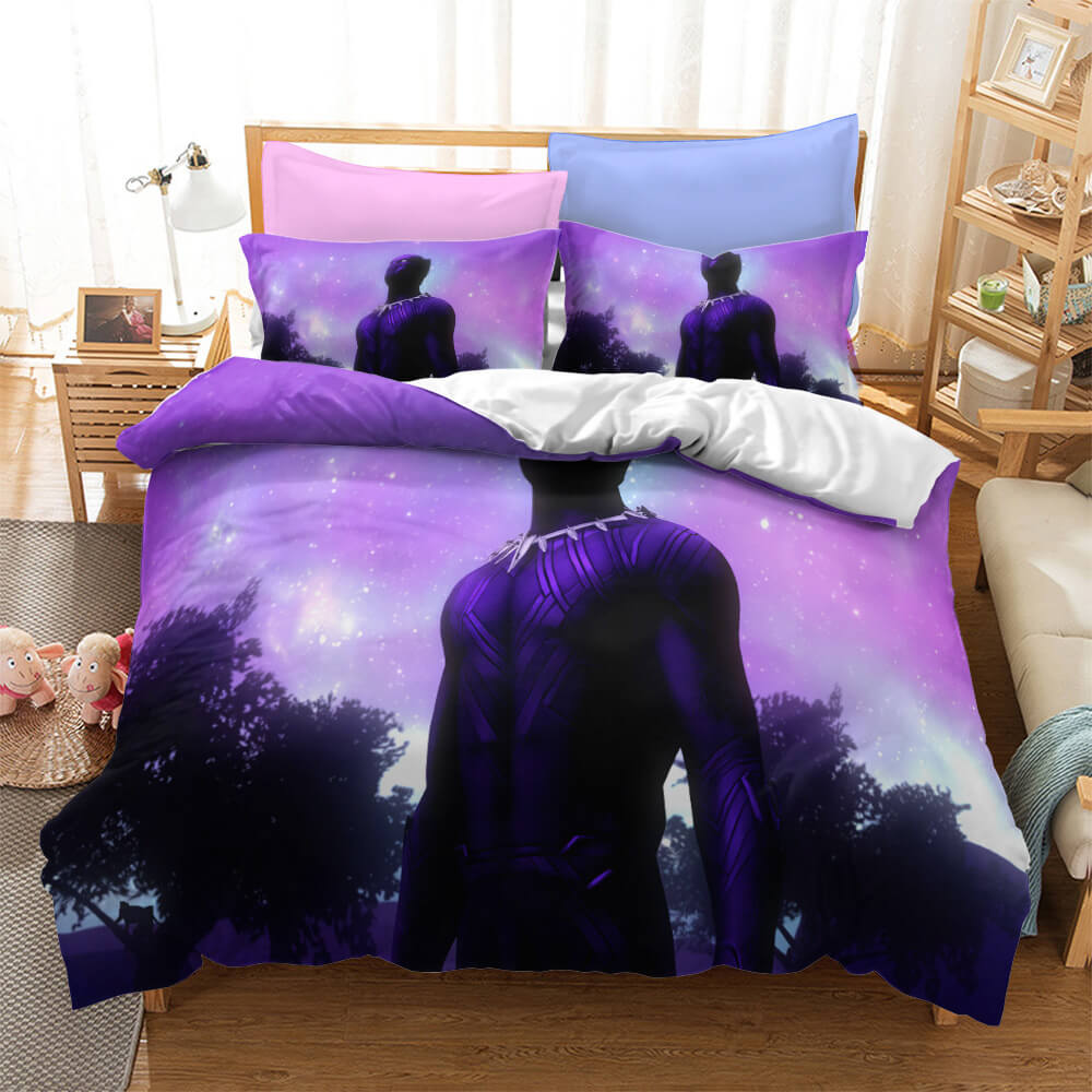 Film Black Panther Cosplay Bedding Set Duvet Cover Halloween Bed Sheets