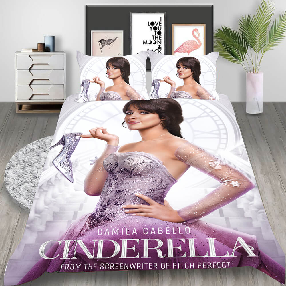 Film Cinderella Cosplay Bedding Set Duvet Cover Halloween Bed Sheets