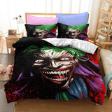 Film Joker Jack Napier Cosplay Bedding Set Duvet Cover Halloween Bed Sheets