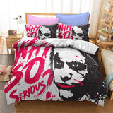 Film Joker Jack Napier Cosplay Bedding Set Duvet Cover Halloween Bed Sheets