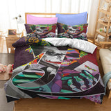 Film Joker Jack Napier Cosplay Bedding Set Duvet Cover Halloween Bed Sheets