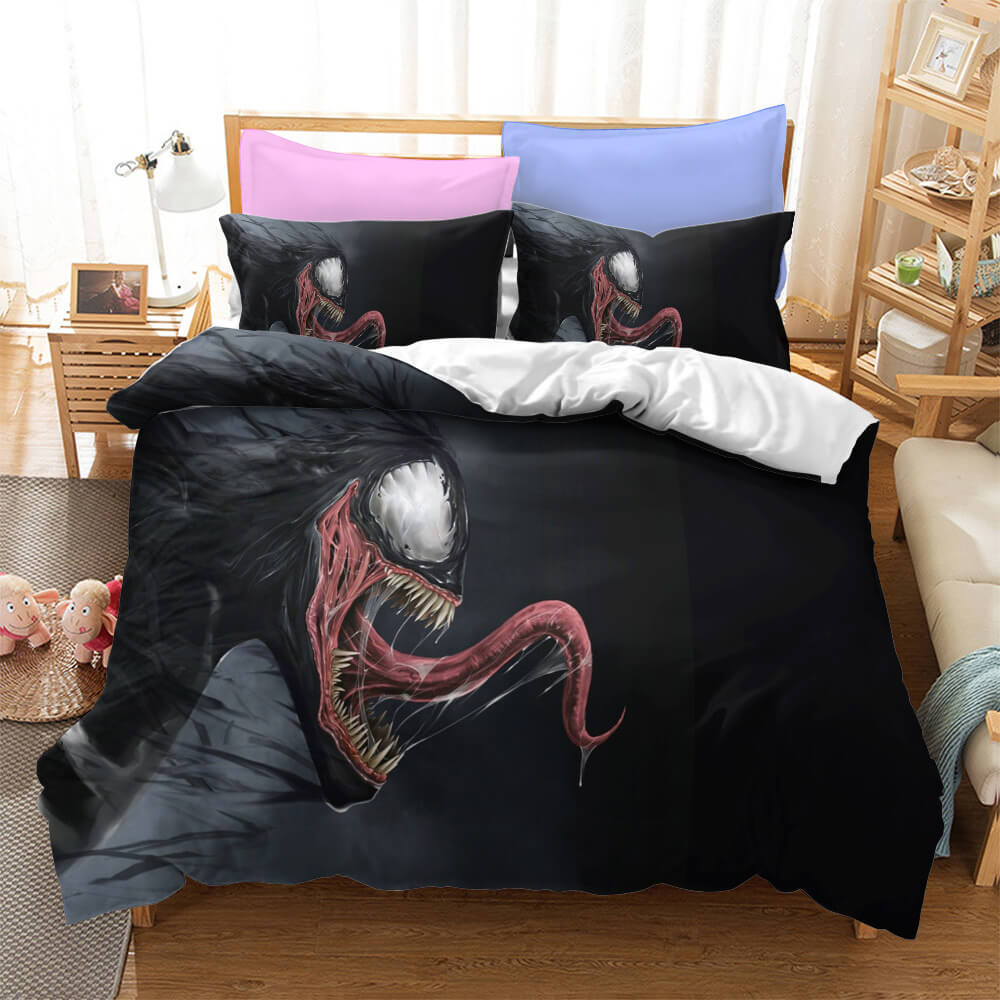 Film Venom Cosplay Bedding Set Duvet Cover Halloween Bed Sheets