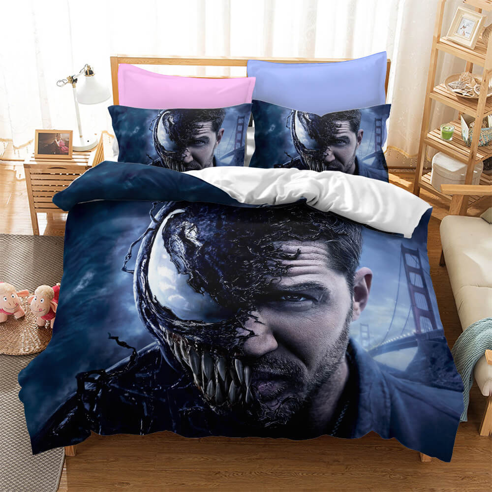 Film Venom Cosplay Bedding Set Duvet Cover Halloween Bed Sheets