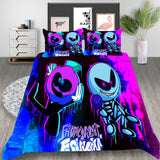 Friday Night Funkin Cosplay Bedding Set Duvet Cover Halloween Bed Sheets