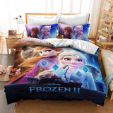 Frozen Elsa Anna Cosplay Duvet Cover Set Halloween Quilt Cover