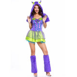 BFJFY Fun-loving Purple Posh Monster Womens Halloween Costume - bfjcosplayer