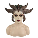 Game Diablo Lilith Sorceress Cosplay Latex Helmet Halloween Props