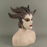 Game Diablo Lilith Sorceress Cosplay Latex Helmet Halloween Props