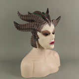 Game Diablo Lilith Sorceress Cosplay Latex Helmet Halloween Props