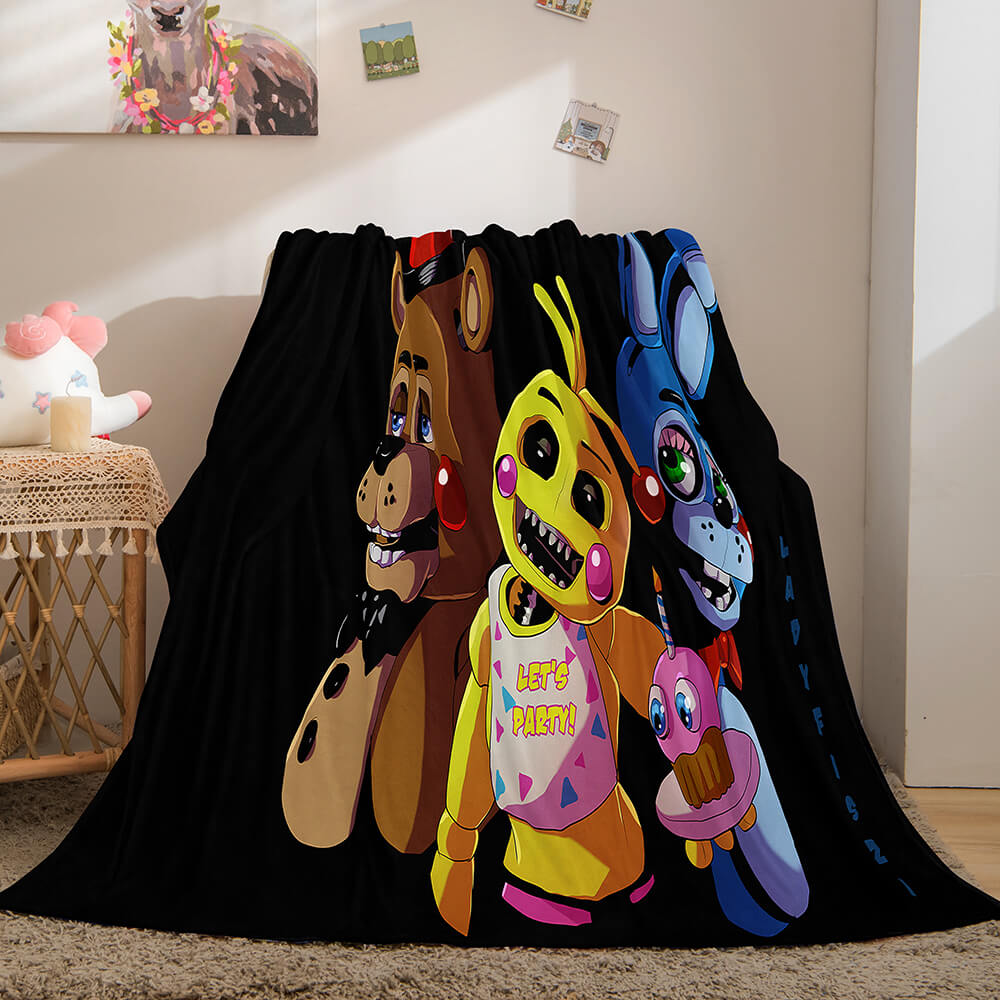 Game Five Nights at Freddy's Cosplay Flannel Blanket Room Decoration Throw