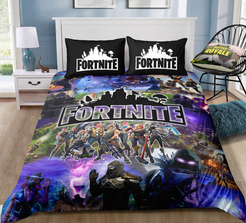 Game Fortnite Cosplay Duvet Cover Set Halloween Comforter