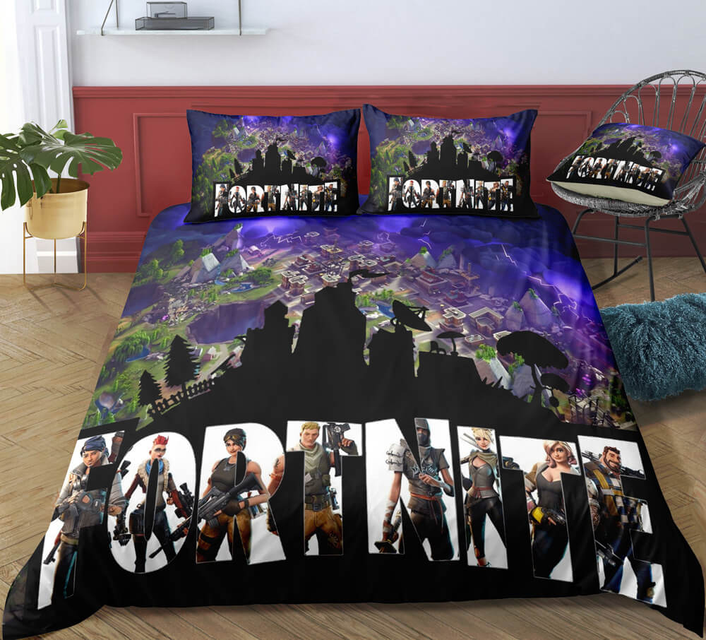 Game Fortnite Cosplay Duvet Cover Set Halloween Quilt Cover