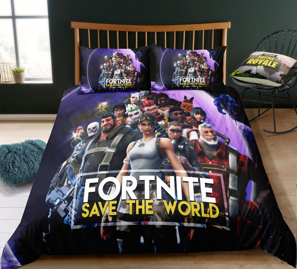 Game Fortnite Cosplay Duvet Cover Set Halloween Comforter