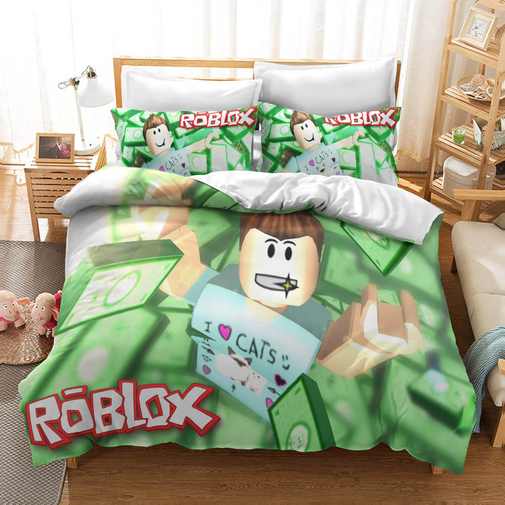 Game Roblox Cosplay Bedding Set Duvet Cover Halloween Bed Sheets