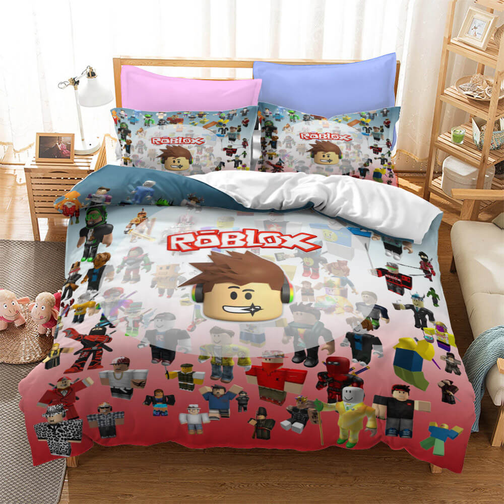Game Roblox DynaBlocks Cosplay Bedding Set Duvet Cover Halloween Bed Sheets