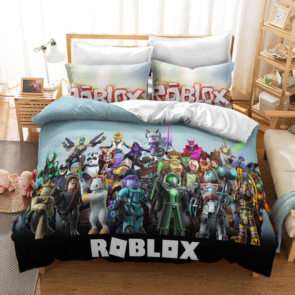 Game Roblox Cosplay Bedding Set Duvet Cover Halloween Bed Sheets
