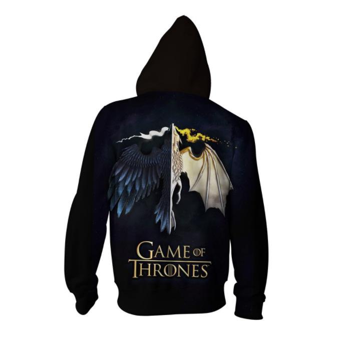 American TV Game of Thrones Sweater 3D Digital Print Sweater Hoodie cosplay cos - bfjcosplayer