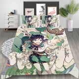 Genshin Impact Cosplay Bedding Set Duvet Cover Halloween Bed Sheets