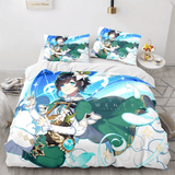 Game Genshin Impact Cosplay Bedding Sets Duvet Cover Halloween Comforter Sets