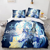 Game Genshin Impact Cosplay Bedding Sets Duvet Cover Halloween Comforter Sets