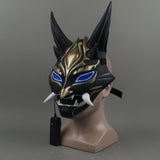 Genshin Impact XIAO LED Helmet Cosplay Latex Mask Halloween Props