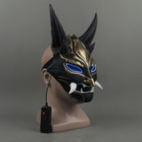 Genshin Impact XIAO LED Helmet Cosplay Latex Mask Halloween Props