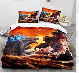 Godzilla vs Kong Cosplay Bedding Duvet Cover Halloween Comforter