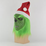 Funny Grinch Stole Christmas Latex Mask Gloves XMAS Costume Adult Party Mask Grinch Cosplay Carnival Face Masks - bfjcosplayer