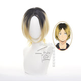 Haikyuu Kozume Kenma Black Gold Cosplay Wig Halloween Props