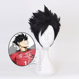 Haikyuu Kuroo Tetsurou Black Cosplay Wig Halloween Props