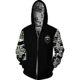 Harry Potter College Badge Cosplay Zipper Hoodie Sweatshirt Halloween Costume