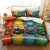 Harry Potter College Pattern Cosplay Duvet Cover Set Halloween Quilt Cover