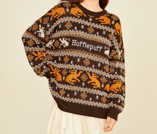 Harry Potter College Pattern Cosplay Sweater Cosplay Costume