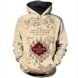 Harry Potter The Marauder's Map 3D Printing Cosplay Hoodie
