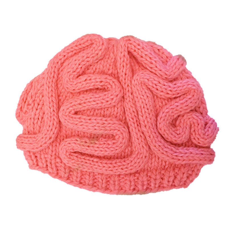 Horror Brain Shape Cosplay Knitted Hat Halloween Caps
