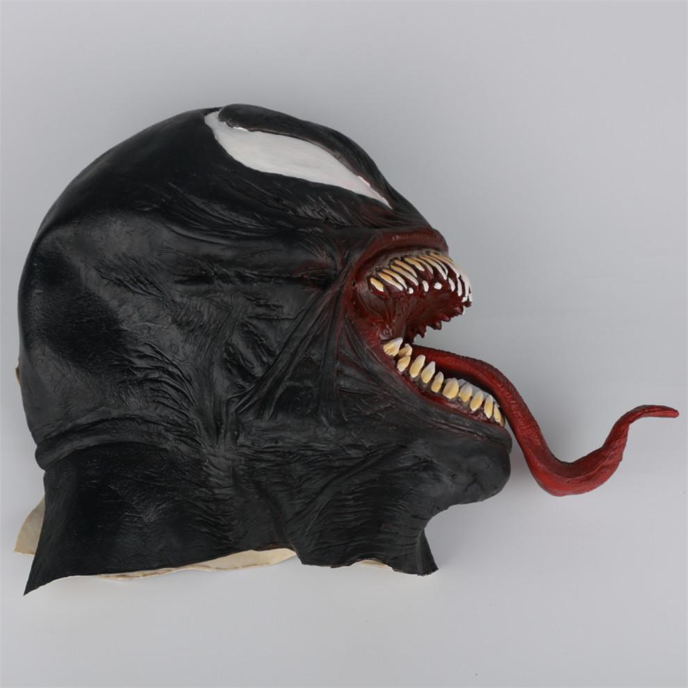 2018 Venom Cosplay Spiderman Dark Superhero Venom/Eddie Brock Latex Masks Helmet - bfjcosplayer