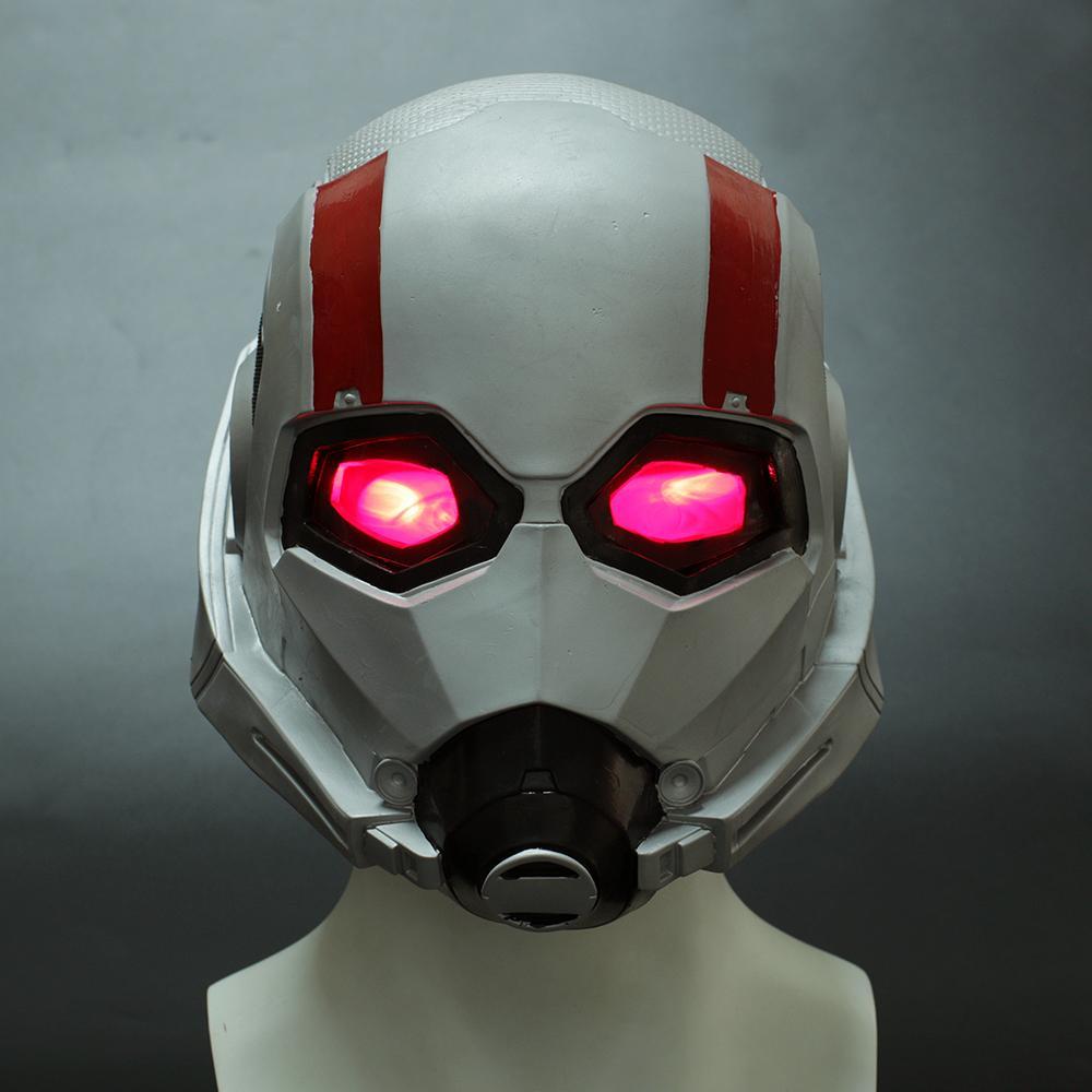 Ant-man 2:Ant-Man and the Wasp Mask Cosplay Wasp LED Latex Mask Scott Lang Helmets Masks Halloween Party Props - bfjcosplayer