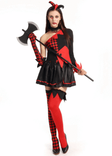 BFJFY  Women's Halloween Costume Clown Circus Fancy Dress Outfit - bfjcosplayer